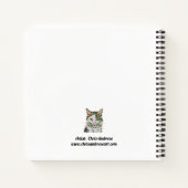 Kleurrijk Notitieboek met Cat Art Square (Achterkant)