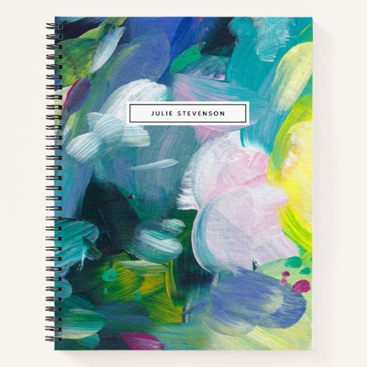 Kleurrijk Notitieboek penseelstreken (Voorkant)