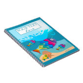 Kleurrijk Notitieboek van de Cute Fishing Ocean (Rechterzijde)