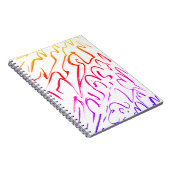 Kleurrijk notitieboek voor Abstracte lijnkunst (Rechterzijde)