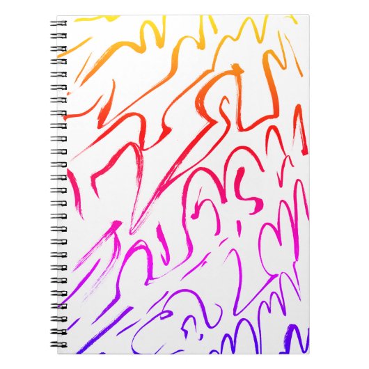 Kleurrijk notitieboek voor Abstracte lijnkunst (Voorkant)