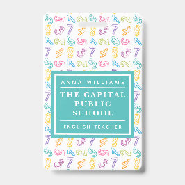 Kleurrijk Nummer Basisschool Wiskundeleraar Badge