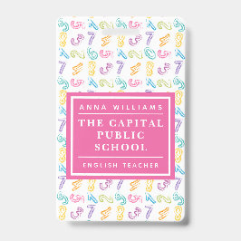 Kleurrijk Nummer Basisschool Wiskundeleraar Badge