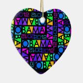 kleurrijk Obama 2012-siermiddel Keramisch Ornament (Rechts)