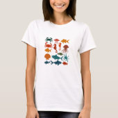 Kleurrijk Ocean Life T-shirt ontwerp (Voorkant)