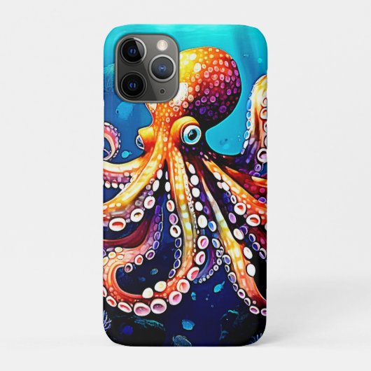 Kleurrijk Octopus Uitzicht Design Case-Mate iPhone Case (Achterkant)