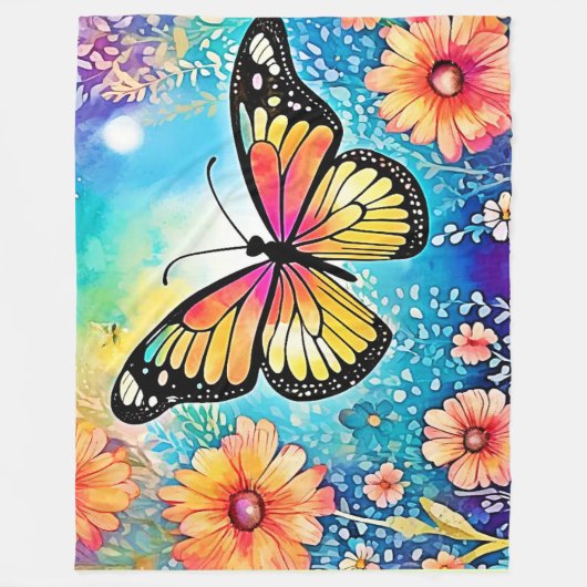 Kleurrijk Octopus Uitzicht Design Fleece Deken (Voorkant)