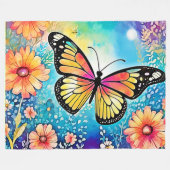 Kleurrijk Octopus Uitzicht Design Fleece Deken (Voorkant (Horizontaal))