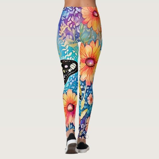 Kleurrijk Octopus Uitzicht Design Leggings (Achterkant)