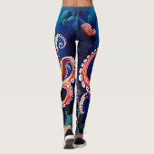 Kleurrijk Octopus Uitzicht Design Leggings (Achterkant)