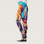 Kleurrijk Octopus Uitzicht Design Leggings (Links)