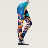 Kleurrijk Octopus Uitzicht Design Leggings (Rechts)