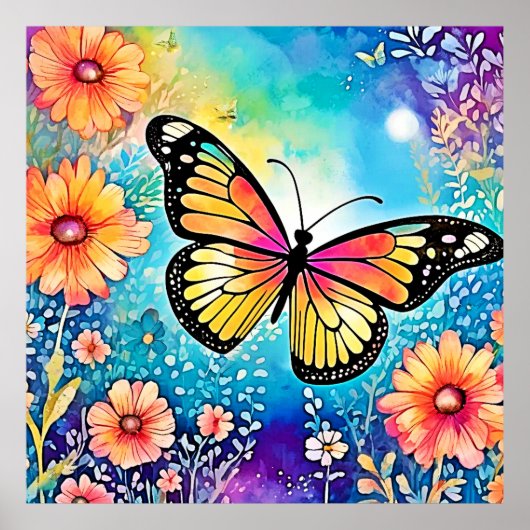 Kleurrijk Octopus Uitzicht Design Poster (Voorkant)