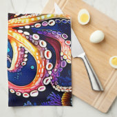 Kleurrijk Octopus Uitzicht Design Theedoek (Quarter Fold)