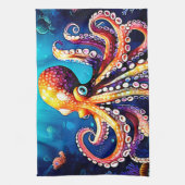 Kleurrijk Octopus Uitzicht Design Theedoek (Verticaal)