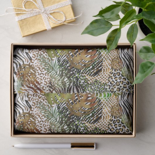 Kleurrijk oerwoud abstract tissuepapier (Geschenk)