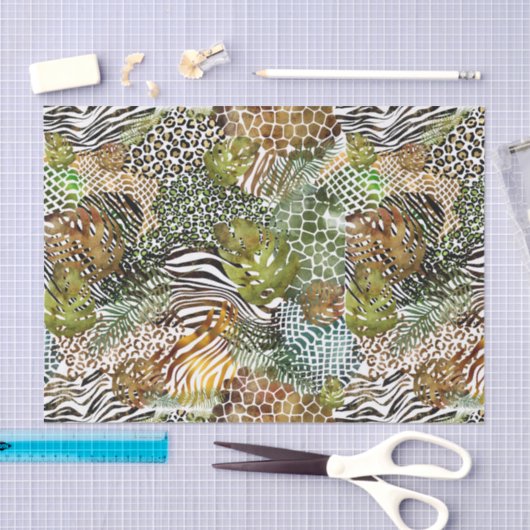 Kleurrijk oerwoud abstract tissuepapier (Craft)