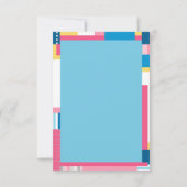 Kleurrijk Oerwoud Blue Elephant Baby shower Bedankkaart (Achterkant)