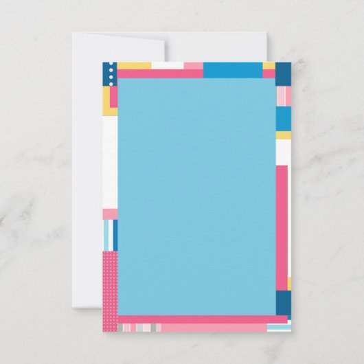 Kleurrijk Oerwoud Blue Elephant Baby shower Bedankkaart (Achterkant)