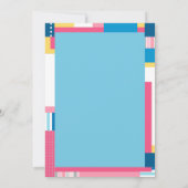 Kleurrijk Oerwoud Blue Elephant Baby shower Kaart (Achterkant)