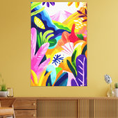 Kleurrijk Oerwoud in Fauvistische stijl Canvas Afdruk (Insitu (Woonkamer))