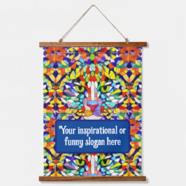 Kleurrijk Oerwoud Kat met eigen inspirerende / vun Hangend Wandkleed