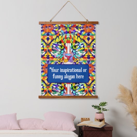 Kleurrijk Oerwoud Kat met eigen inspirerende / vun Hangend Wandkleed (Slaapkamer)