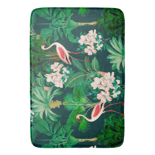 Kleurrijk oerwoud met douchegordijn badmat (Voorkant Verticaal)