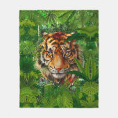 Kleurrijk Oerwoud Tiger - Tiger Fleece Blanket (Voorkant)