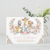 Kleurrijk Oerwoud Wilde dieren Verjaardag Wilde bl Kaart (Staand voorkant)