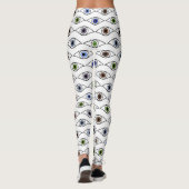 Kleurrijk Ogen Patroon Design Leggings (Achterkant)