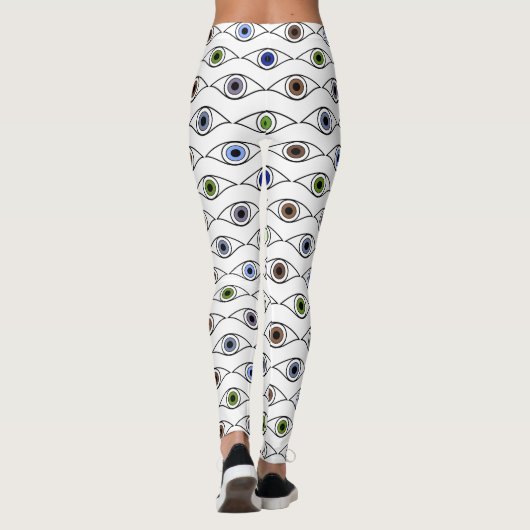 Kleurrijk Ogen Patroon Design Leggings (Achterkant)