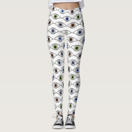 Kleurrijk Ogen Patroon Design Leggings