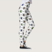 Kleurrijk Ogen Patroon Design Leggings (Rechts)