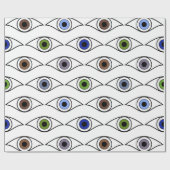 Kleurrijk Ogen Patroonontwerp Cadeaupapier (Vlak)