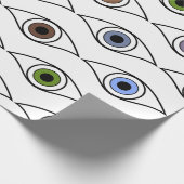 Kleurrijk Ogen Patroonontwerp Cadeaupapier (Hoek)