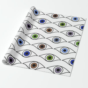 Kleurrijk Ogen Patroonontwerp Cadeaupapier