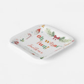 Kleurrijk Oh Wat Leuk 1e Kerstmis Leuke Verjaardag Papieren Bordje (Gebogen)