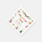 Kleurrijk Oh Wat Leuk 1e Kerstmis Leuke Verjaardag Servet (Hoek)