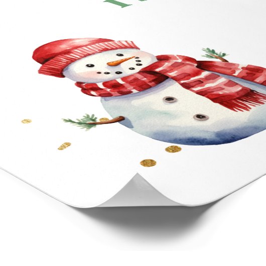 Kleurrijk Oh Wat Leuk 1e Kerstmis Verjaardagsfeest Poster (Hoek)