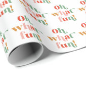 Kleurrijk Oh Wat Leuk Retro Lettering Cadeaupapier (Rol Hoek)