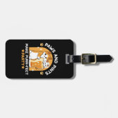 Kleurrijk Oktoberfest Kattenfeest - Pootjes en Pin Bagagelabel (Voorkant horizontaal)