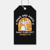 Kleurrijk Oktoberfest Kattenfeest - Pootjes en Pin Cadeaulabel (Voorkant)