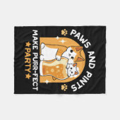 Kleurrijk Oktoberfest Kattenfeest - Pootjes en Pin Fleece Deken (Voorkant (Horizontaal))