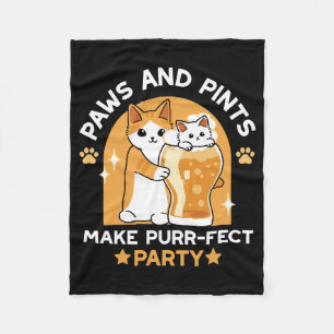 Kleurrijk Oktoberfest Kattenfeest - Pootjes en Pin Fleece Deken