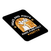 Kleurrijk Oktoberfest Kattenfeest - Pootjes en Pin Magneet (Rechterzijde)