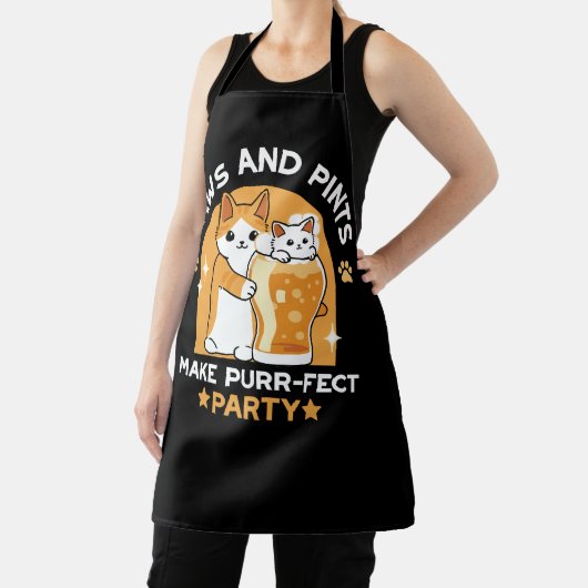 Kleurrijk Oktoberfest Kattenfeest - Pootjes en Pin Schort (Insitu)
