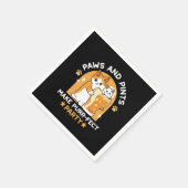 Kleurrijk Oktoberfest Kattenfeest - Pootjes en Pin Servet (Hoek)