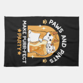 Kleurrijk Oktoberfest Kattenfeest - Pootjes en Pin Theedoek (Horizontaal)