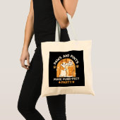 Kleurrijk Oktoberfest Kattenfeest - Pootjes en Pin Tote Bag (Voorkant (product))
